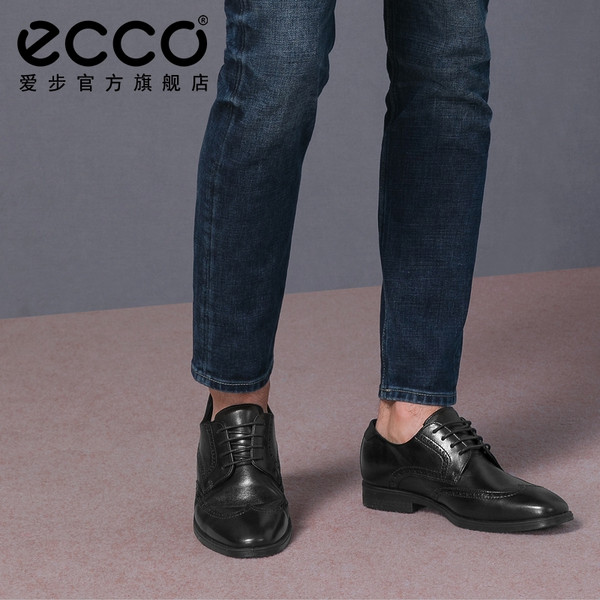 43碼，ECCO 愛(ài)步 Melbourne墨本系列 男士真皮雕花牛津鞋621664新低399.76元（天貓旗艦店1799元）