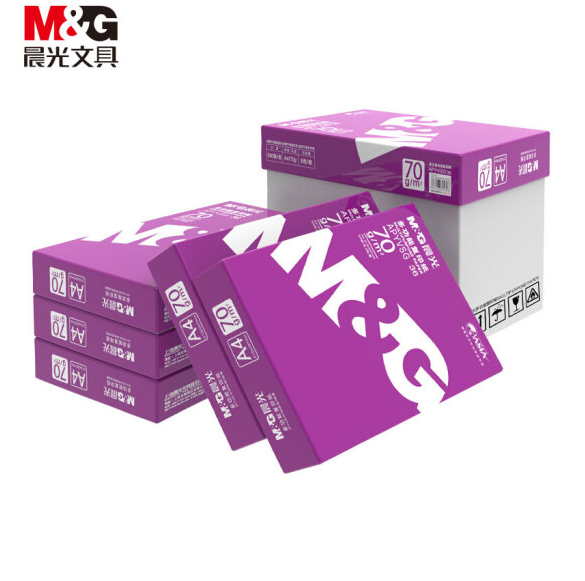 Plus会员，M&G 晨光 APYVSG36 紫晨光 A4复印纸 70g 500张/包 5包整箱装（2500张）69元