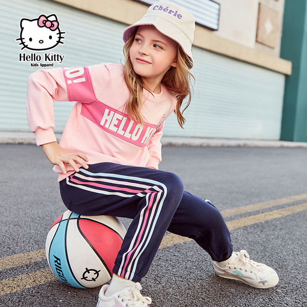 Hellokitty 女童时尚印花圆领卫衣K071021 多色49元包邮（需领券）