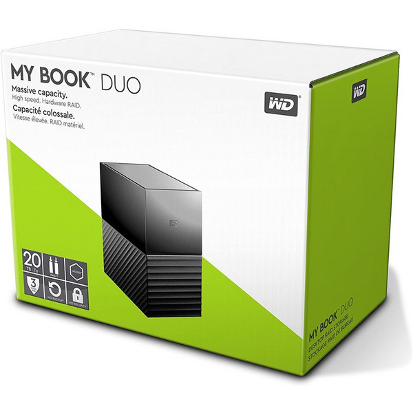 Western Digital 西部数据 My Book Duo 双盘位桌面移动硬盘20TB2597元（国内可保修）