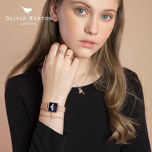 经典小蜜蜂，Olivia Burton 女士3D BEE时尚方形腕表OB16AM96602元（天猫旗舰店1690元）