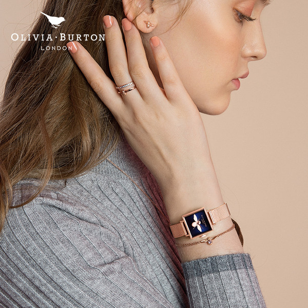 经典小蜜蜂，Olivia Burton 女士3D BEE时尚方形腕表OB16AM96602元（天猫旗舰店1690元）