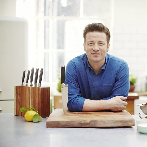 英国名厨，Jamie Oliver 杰米·奥利弗 不锈钢刀具6件套 带相思木刀座769.56元