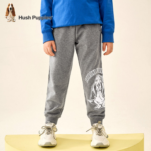 2020秋款，Hush Puppies 暇步士 儿童潮流卡通运动休闲裤（105~170码）三色99元包邮（需领券）