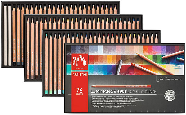 瑞士殿堂级品牌，Caran d'Ache 凯兰帝 Luminance 6901系列 非水溶性彩色铅笔76色新低989.89元（Prime会员92折）
