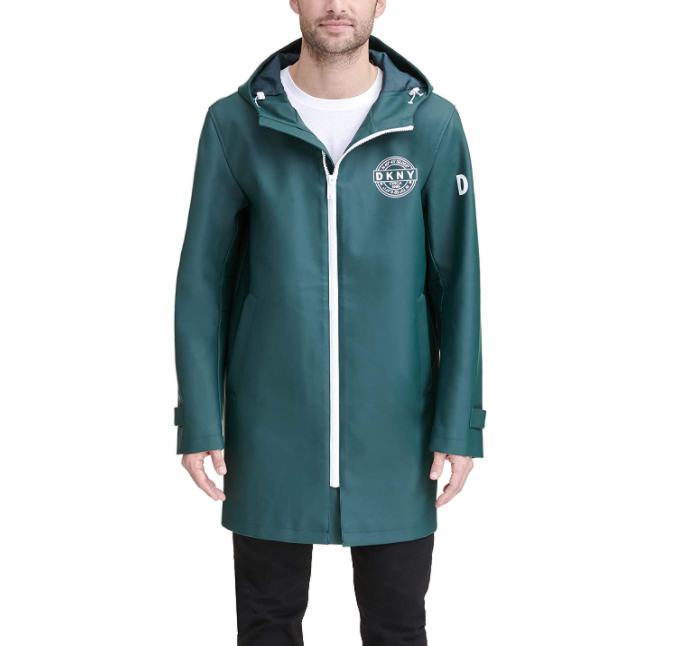 DKNY 唐可娜兒 男士中長款連帽防雨外套363.48元