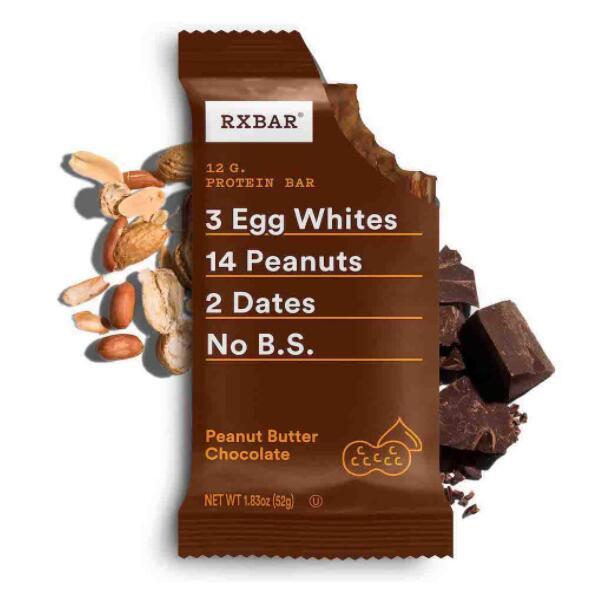 美亚畅销蛋白棒，RXBAR 巧克力海盐味 美味营养蛋白棒52g*24块新低180.15元（可3件95折）