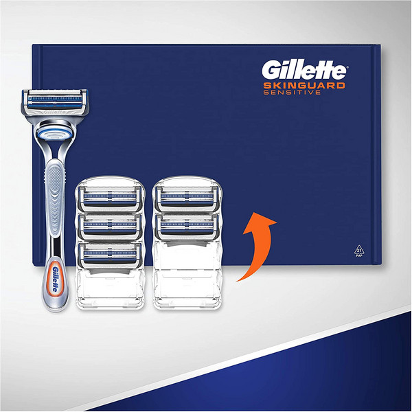 Gillette 吉列 SKIN 云感 剃须刀（1刀架+6刀头）折后新低131.88元（3件92折）
