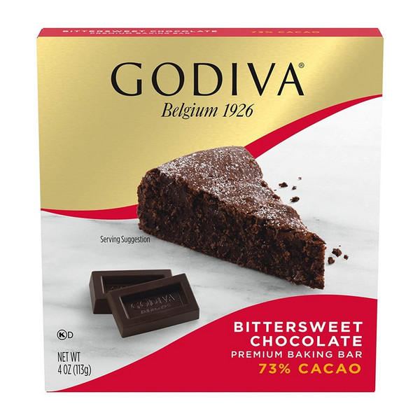 折￥23.26/盒，Godiva 歌帝梵 73%可可(苦甜)烘焙巧克力113g*12盒新低253.97元（1件92折）