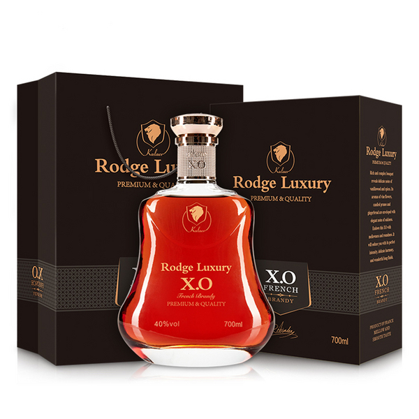 法国原酒进口, Kalaer 卡拉尔 Rodge Luxury洛爵·莱斯利 XO白兰地700mL礼盒装 送酒杯2个88元包邮（另有2款同价）