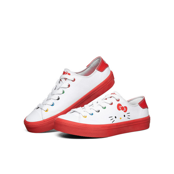 Skechers × Hello Kitty 斯凯奇 联名款 女子时尚帆布鞋66666316 多色139元包邮（需领券）