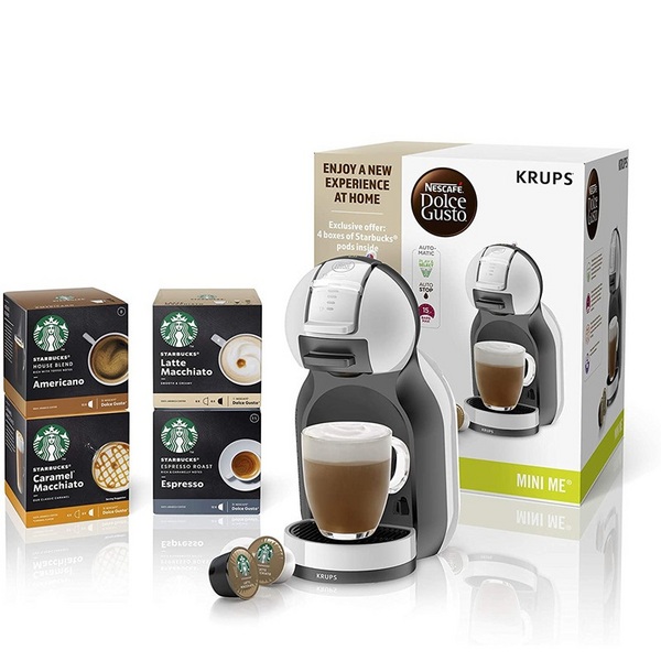 Krups 克鲁伯 Nescafé Dolce Gusto KP123B43 Mini Me胶囊咖啡机 含星巴克咖啡胶囊4盒（共48颗）443元（可3件92折）