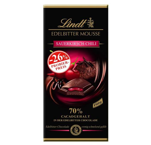 Lindt 瑞士莲 慕斯夹心黑巧克力150g*13件（共1950g）283.36元