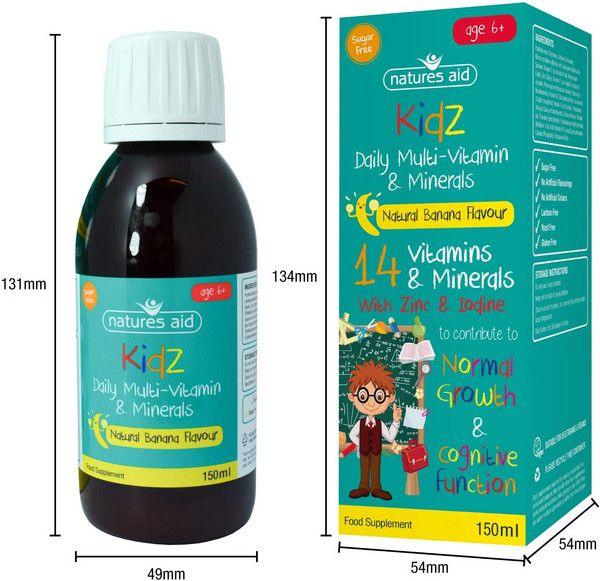Natures Aid Kidz 儿童复合维生素和矿物质滴剂150mL新低43.81元（天猫旗舰店139元）