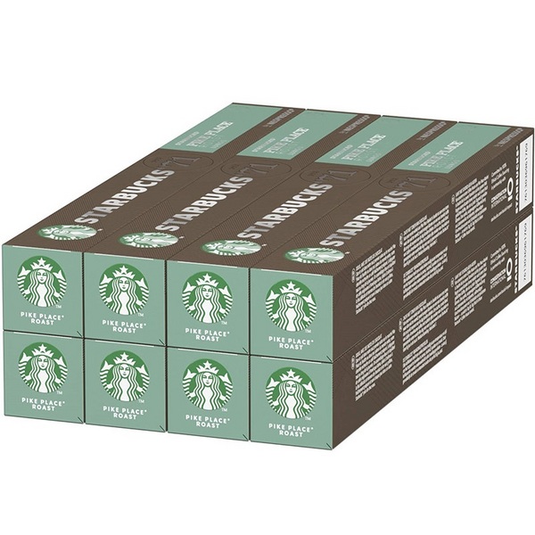 Starbucks 星巴克 Pike Place 中度烘焙 胶囊咖啡10粒*8盒188.49元