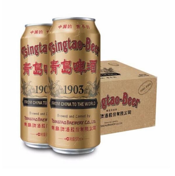 Tsingtao 青岛啤酒 1903复古罐精酿啤酒500mL*12听*3件171.36元包邮（折57.12元/件）