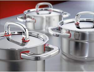 WMF 福騰寶 Premium One頂級系列 不銹鋼紅圈鍋5件套（湯鍋5.6L+3.3L+2L+煎鍋20cm+長柄鍋16.5cm）
