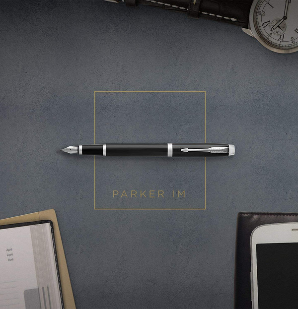 Parker 派克 IM系列 纯黑丽雅银夹钢笔+原子笔 礼盒套装新低128元（天猫旗舰店468元+378元）