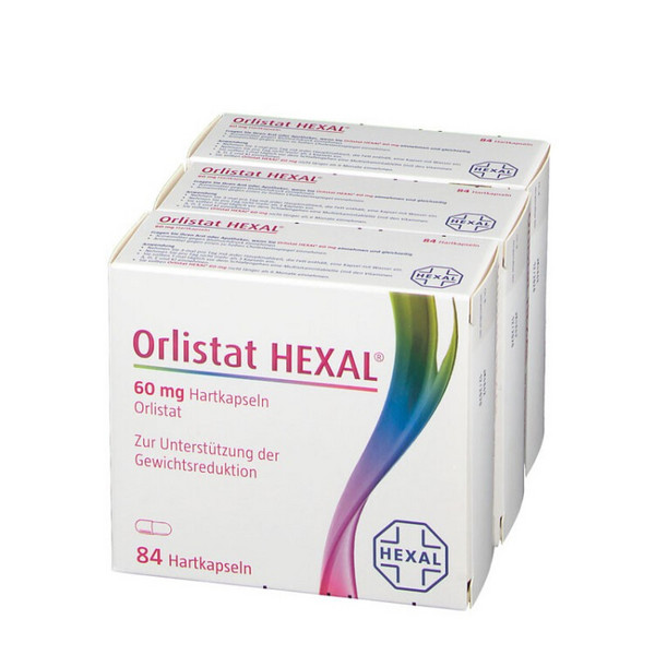 德国Orlistat Hexal 赫素特效减肥胶囊84粒*3盒 €78.99免费直邮含税到手589元