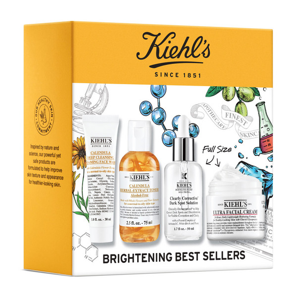 Kiehl's 科颜氏 焕白亮肤畅销四件套装 £57.38 赠白泥面膜14mL凑单免费直邮含税到手504元