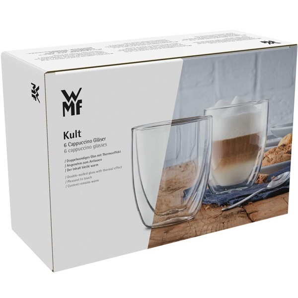 WMF 福腾宝 Kult 浓缩咖啡杯双层玻璃杯250mL*6件套214.62元（可3件92折）