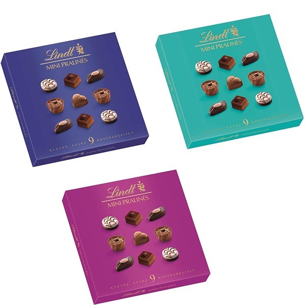 Lindt 瑞士莲 Mini Pralines 迷你花式巧克力糖果礼盒44g*20盒装318.83元