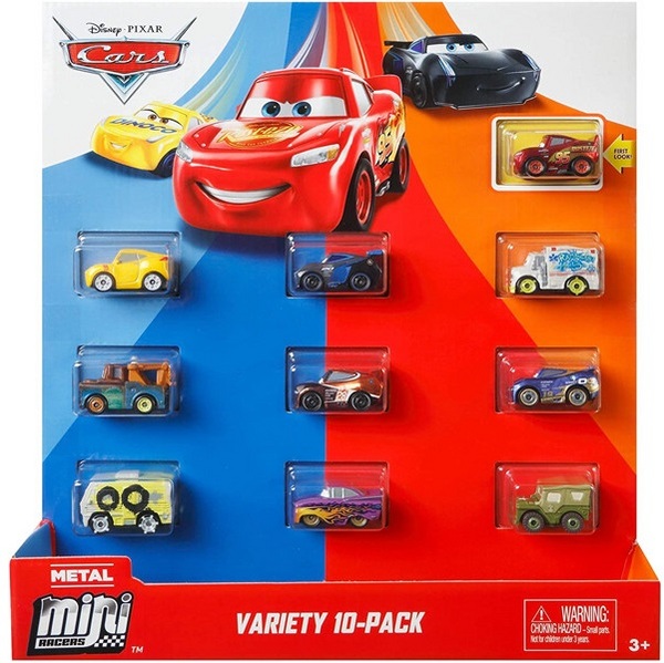 Disney Cars Toys 迪士尼 Pixar皮克斯动画 赛车总动员 迷你合金汽车车模10件装117元