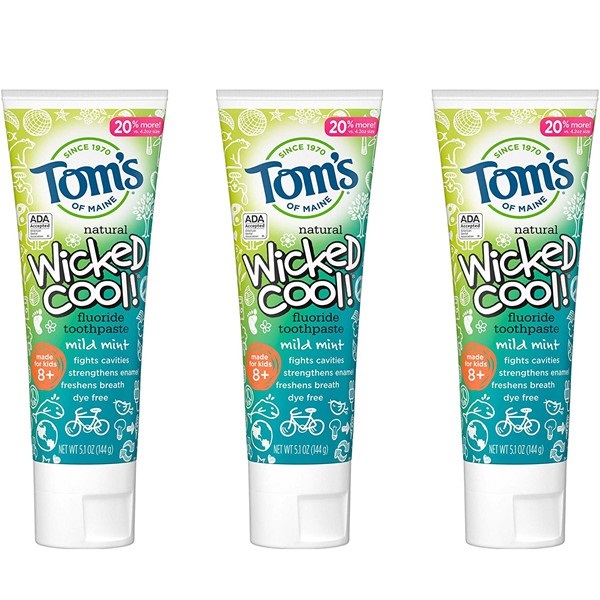 Tom's of Maine 汤姆小屋 儿童天然含氟防蛀牙膏 清爽薄荷味 144g*3支79.64元（天猫旗舰店64元/支）