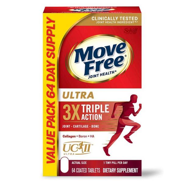 Schiff 旭福 Move Free 益节 极致骨胶原UC-Ⅱ维骨力 白瓶 64粒111.1元（可3件9折）