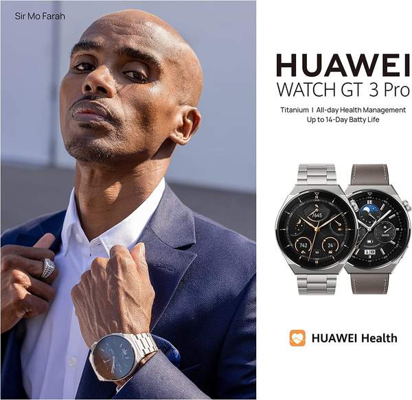 Huawei 华为 Watch GT3 Pro 运动智能手表 银色钛合金表壳 棕色皮带 46mm新低1746元（Prime会员94折）