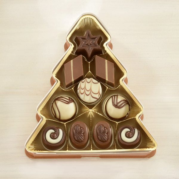 Lindt 瑞士莲 夹心巧克力圣诞树礼盒100g新低45.66元