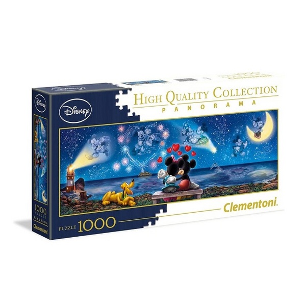 Clementoni 迪士尼系列 39449 米奇和米妮 全景拼图 1000片新低66.45元（可3件92折）
