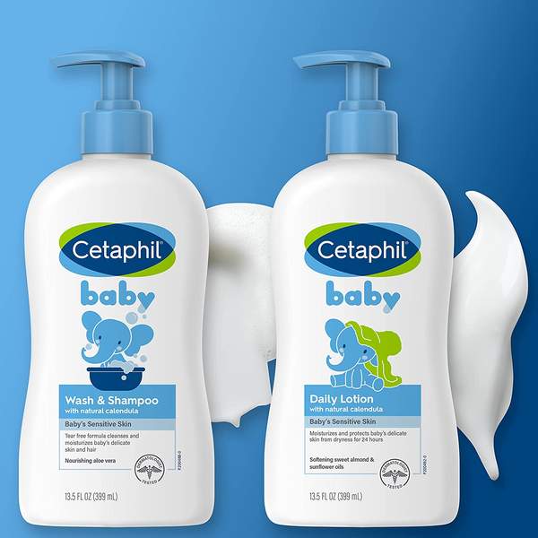 销量第一，Cetaphil 丝塔芙 婴儿洗护套装（洗发沐浴二合一399mL+身体乳399mL）新低89元