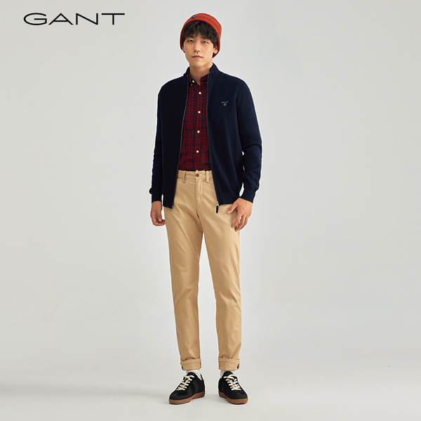 Gant 甘特 100%羔羊毛 男士羊绒针织开衫8010524501元（天猫旗舰店1590元）