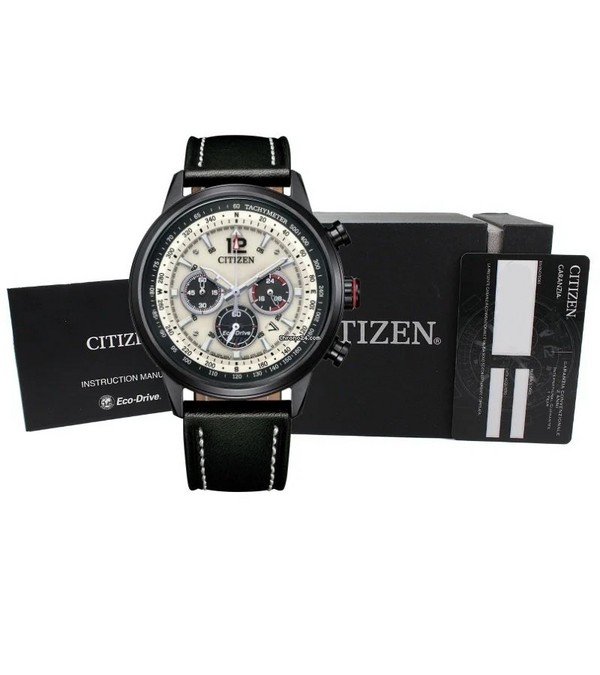 Citizen 西铁城 CA4476-19X 男士小牛皮三眼计时光动能手表1127元