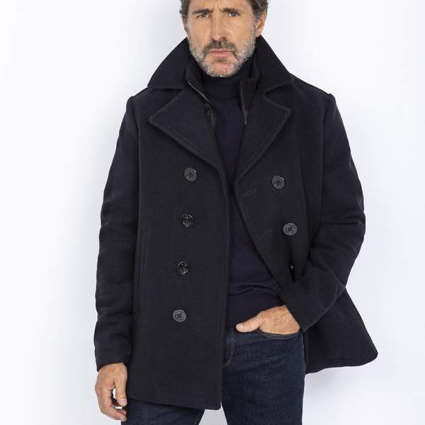 经典美国皮衣品牌，Schott NYC Cyclone2 男士双排扣羊毛混纺大衣1124.65元