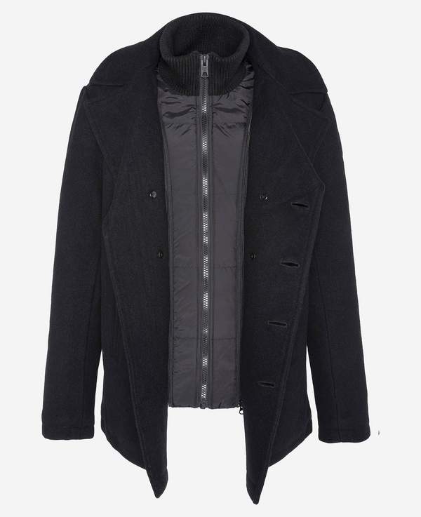 经典美国皮衣品牌，Schott NYC Cyclone2 男士双排扣羊毛混纺大衣1124.65元