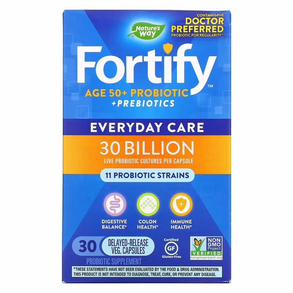 Nature's Way 澳萃维 Fortify 50岁以上人群益生菌+益生元软胶囊30粒122元