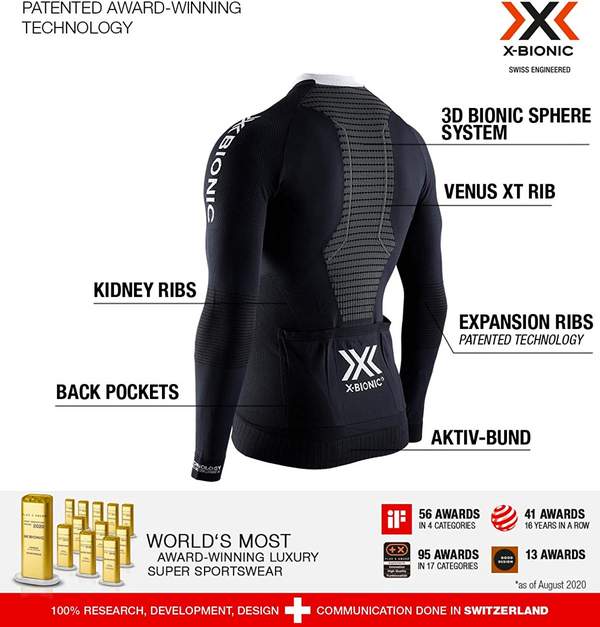 X-Bionic Invent 4.0 优能系列 男士速骑拉链运动短袖上衣704.35元起（天猫旗舰店折后1611元）