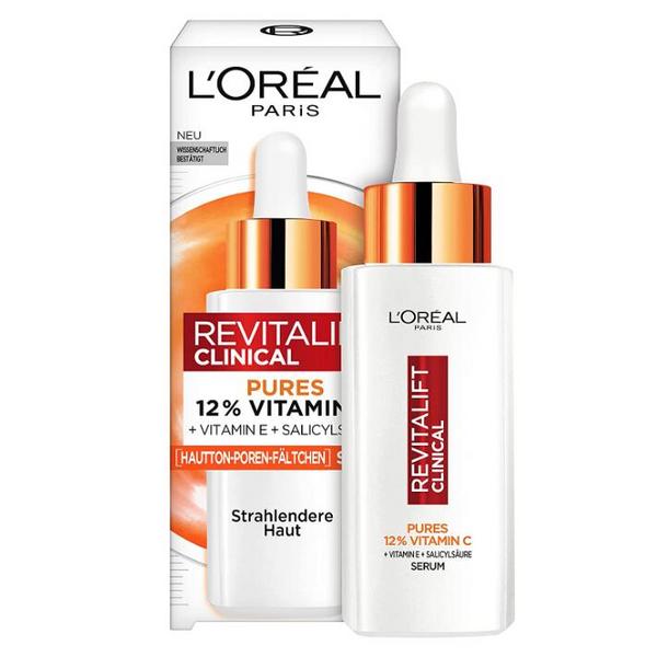 L'Oréal Paris 欧莱雅 Revitalift Clinical 12%纯维生素C精华液30mL新低104元（可3件92折）