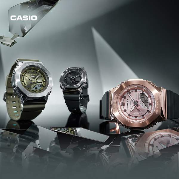 Casio 卡西欧 G-Shock系列 女士金属八角运动手表GM-S2100-3AER887元（天猫旗舰店1290元）