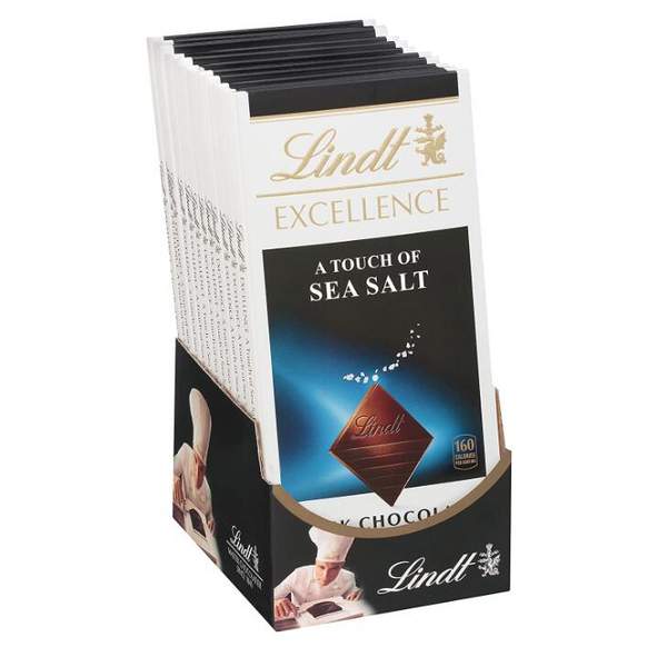Lindt 瑞士莲 海盐特级黑巧克力100g*12排（共1.2kg）199.83元