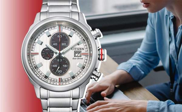 Citizen 西鐵城 CA0738-83A 男士三眼計時光動能腕表1586.59元