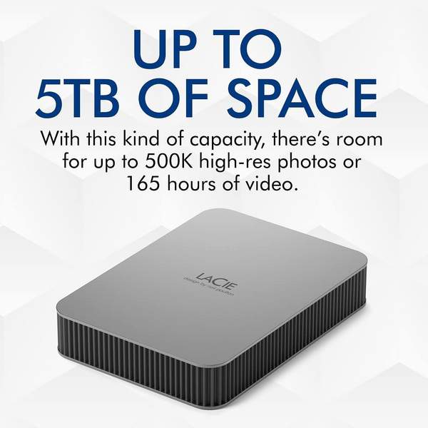 LaCie 雷孜 Mobile Drive V2 全新棱镜系列 Type-C/USB3.2 移动硬盘5TB948元