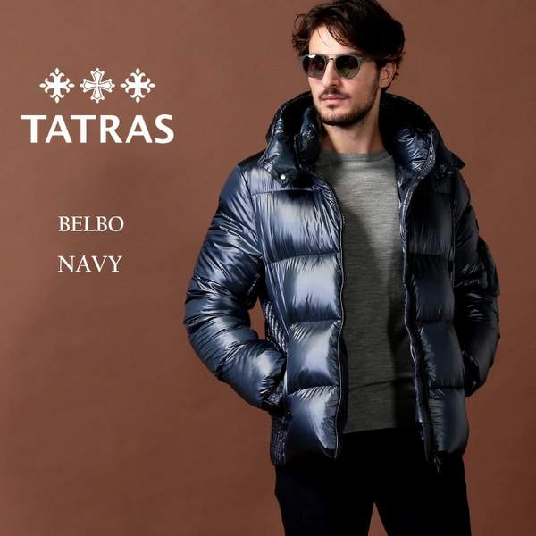 波兰产，日本时尚品牌 Tatras Belbo 男士连帽亮面羽绒服2577元