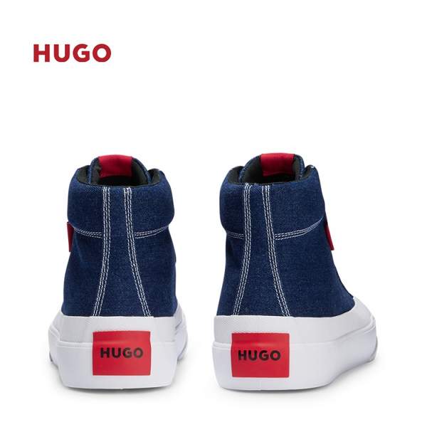 HUGO Hugo Boss 雨果·博斯 Dyer_Hito_DN 男士红色徽标高帮牛仔风运动鞋50492986535.76元（天猫旗舰店折后960元）