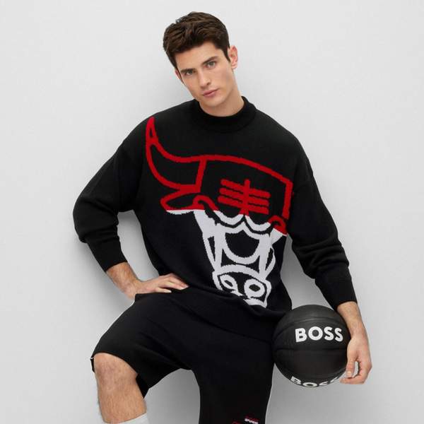 BOSS Hugo Boss 雨果·博斯 NBA联名款 男士羊毛混纺针织套头衫50480082661元（可3件92折）