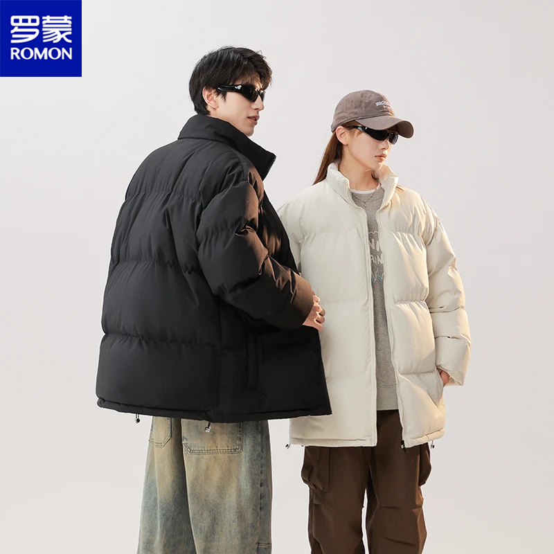 Romon 罗蒙 情侣款加厚大码面包服立领棉衣LM-5636 多色59.9元包邮