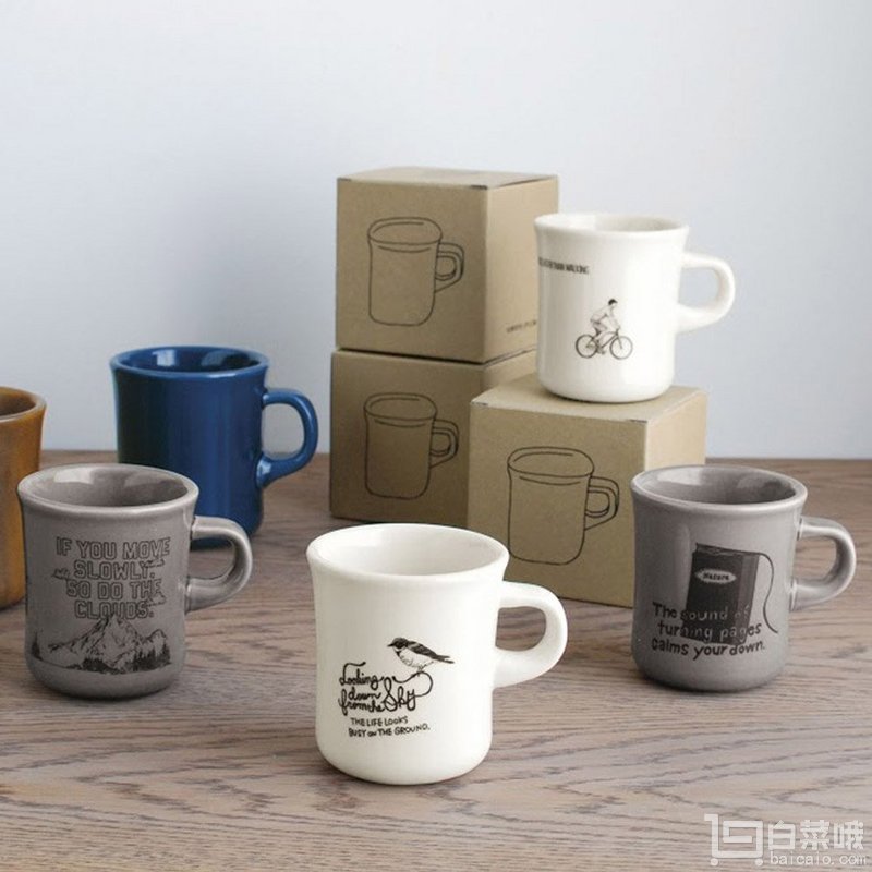 日本产，Kinto SCS系列 咖啡马克杯 印花款 250ML 多色 Prime会员凑单免费直邮到手￥60