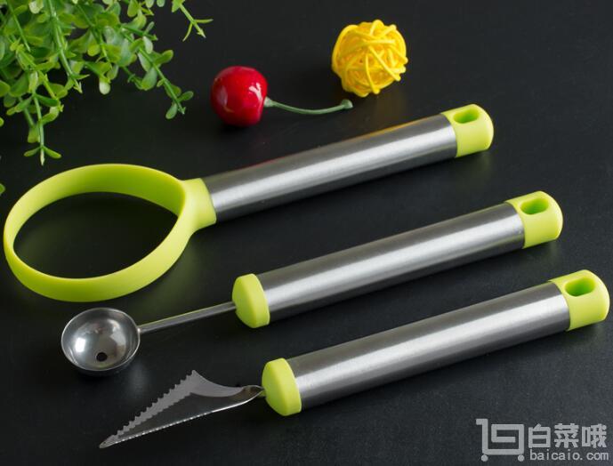 不锈钢水果沙拉工具套装 送10个不锈钢水果叉￥19.9包邮（￥29.9-10）